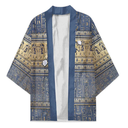 Ankh Egypt Kimono Egyptian Lotus Flowers