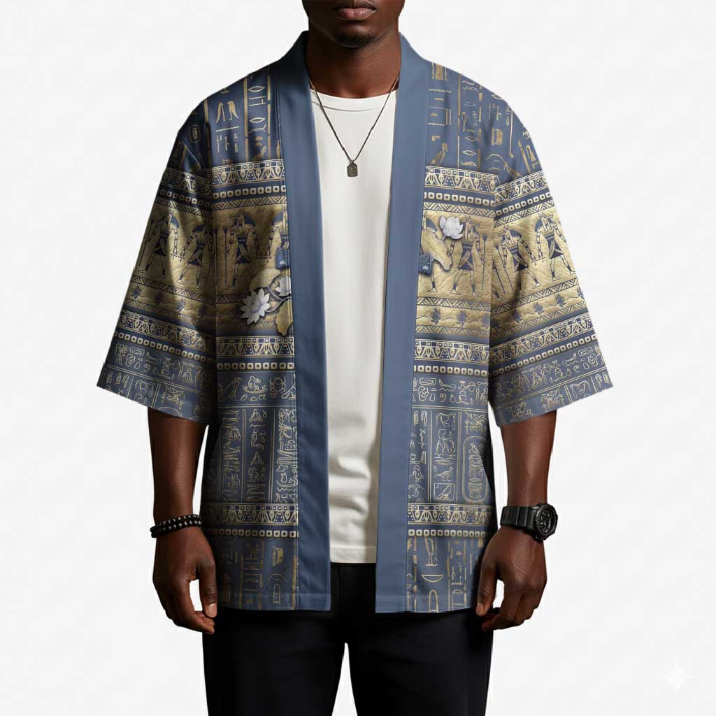 Ankh Egypt Kimono Egyptian Lotus Flowers