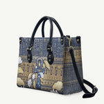 Ankh Egypt Leather Bag Egyptian Lotus Flowers