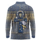 Ankh Egypt Long Sleeve Polo Shirt Egyptian Lotus Flowers