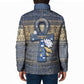 Ankh Egypt Padded Jacket Egyptian Lotus Flowers