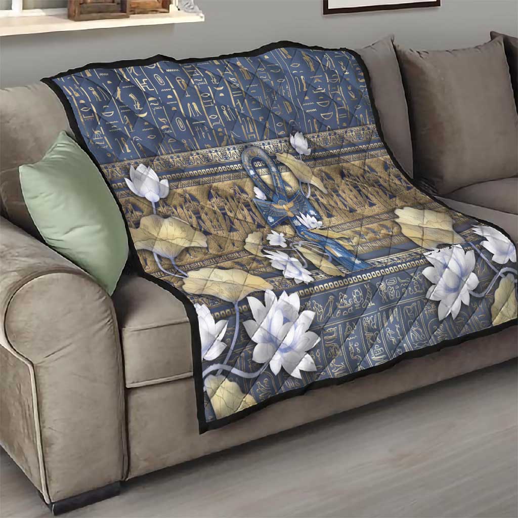Ankh Egypt Quilt Egyptian Lotus Flowers