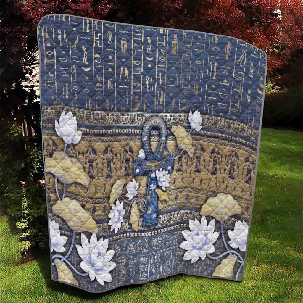 Ankh Egypt Quilt Egyptian Lotus Flowers