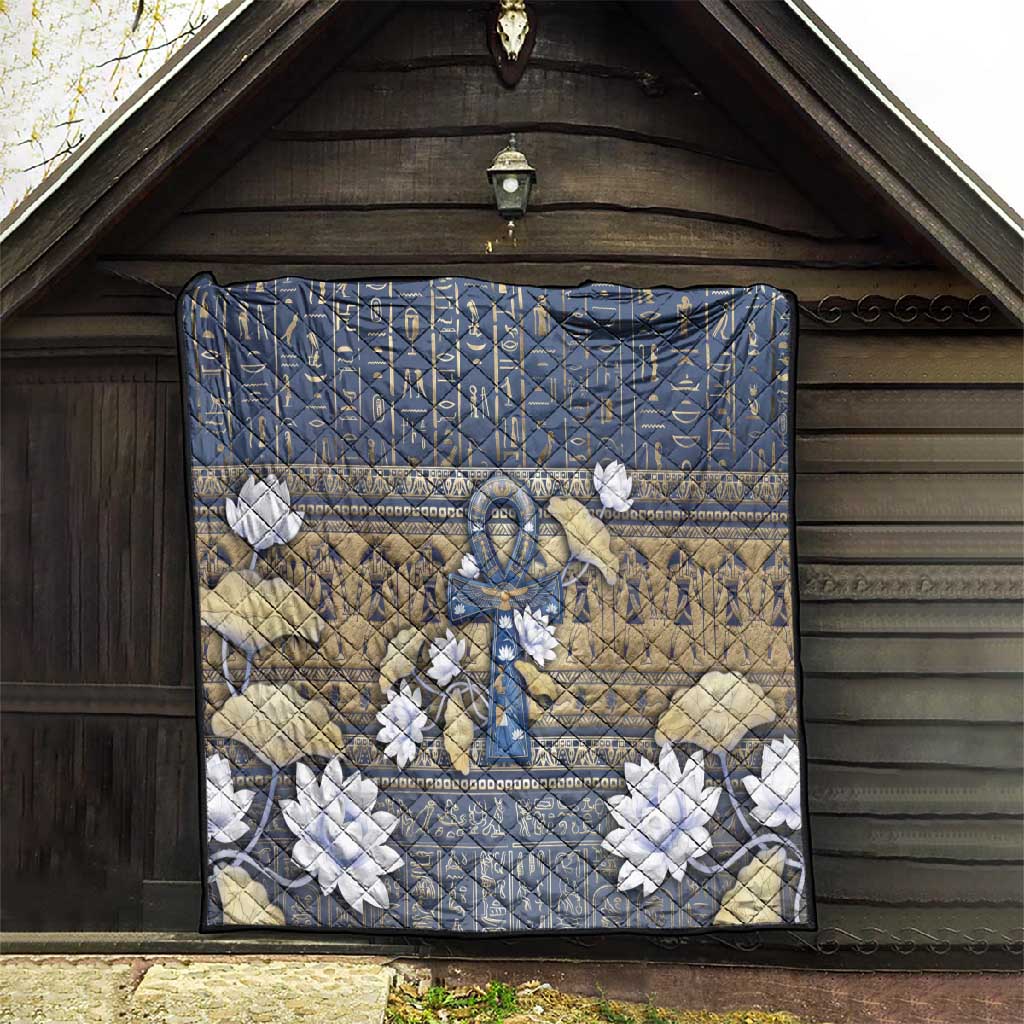 Ankh Egypt Quilt Egyptian Lotus Flowers