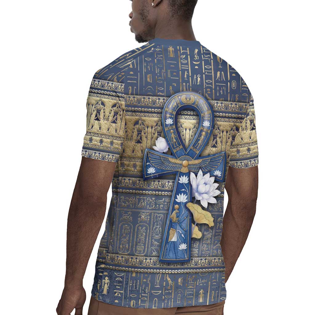 Ankh Egypt Rugby Jersey Egyptian Lotus Flowers