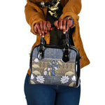 Ankh Egypt Shoulder Handbag Egyptian Lotus Flowers