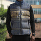 Ankh Egypt Sleeveless Puffer Jacket Egyptian Lotus Flowers