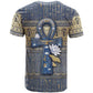 Ankh Egypt T shirt Egyptian Lotus Flowers