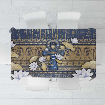 Ankh Egypt Tablecloth Egyptian Lotus Flowers