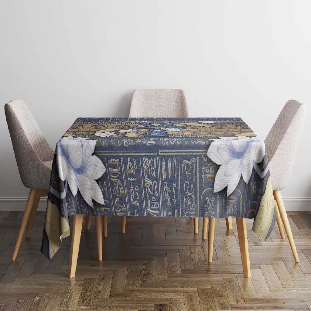 Ankh Egypt Tablecloth Egyptian Lotus Flowers