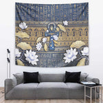 Ankh Egypt Tapestry Egyptian Lotus Flowers