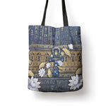 Ankh Egypt Tote Bag Egyptian Lotus Flowers