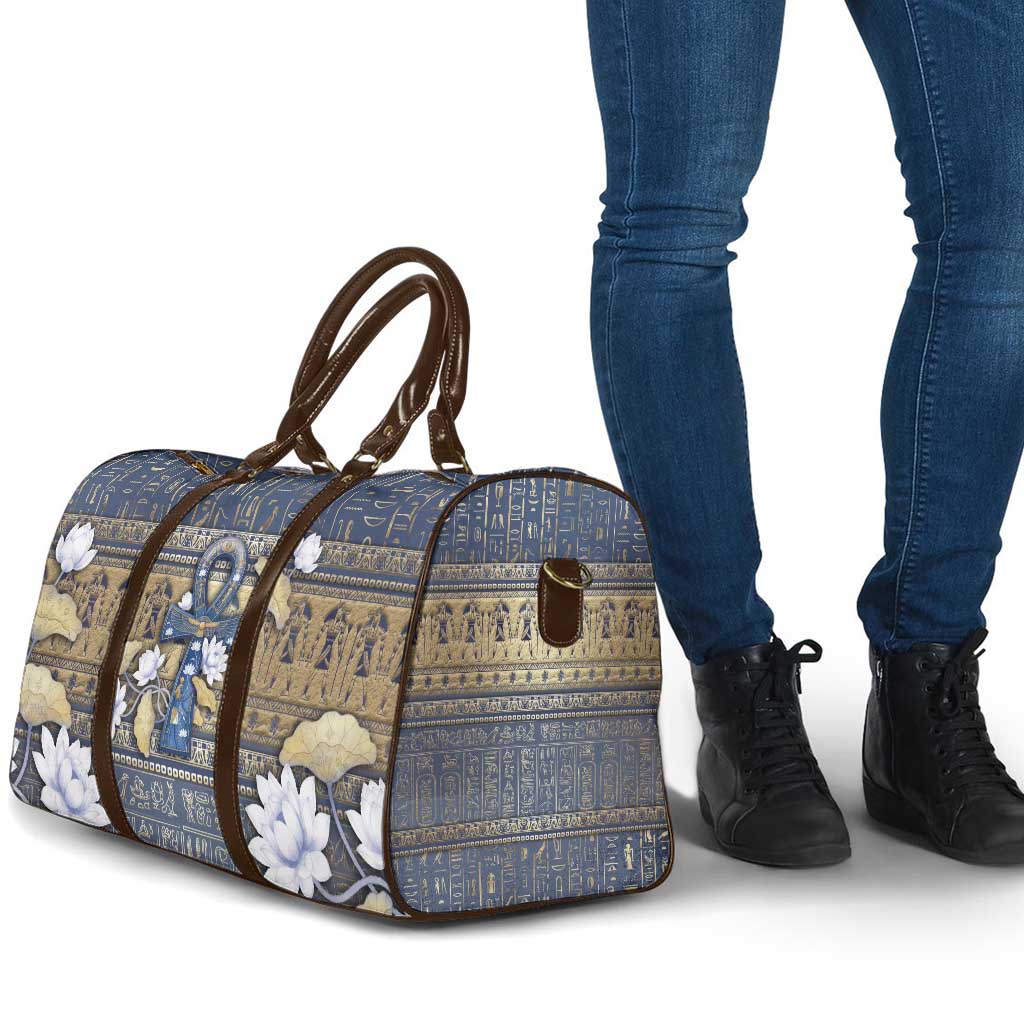 Ankh Egypt Travel Bag Egyptian Lotus Flowers