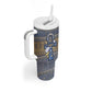 Ankh Egypt Tumbler With Handle Egyptian Lotus Flowers
