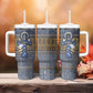 Ankh Egypt Tumbler With Handle Egyptian Lotus Flowers