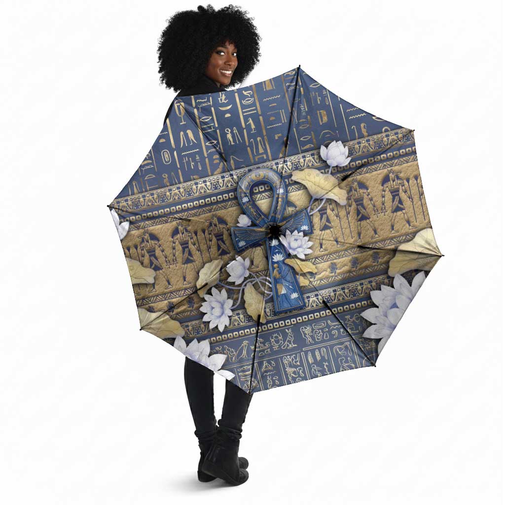 Ankh Egypt Umbrella Egyptian Lotus Flowers