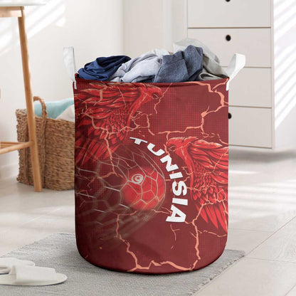 Tunisia Football Laundry Basket Eagle Cracked Texture Athletic
