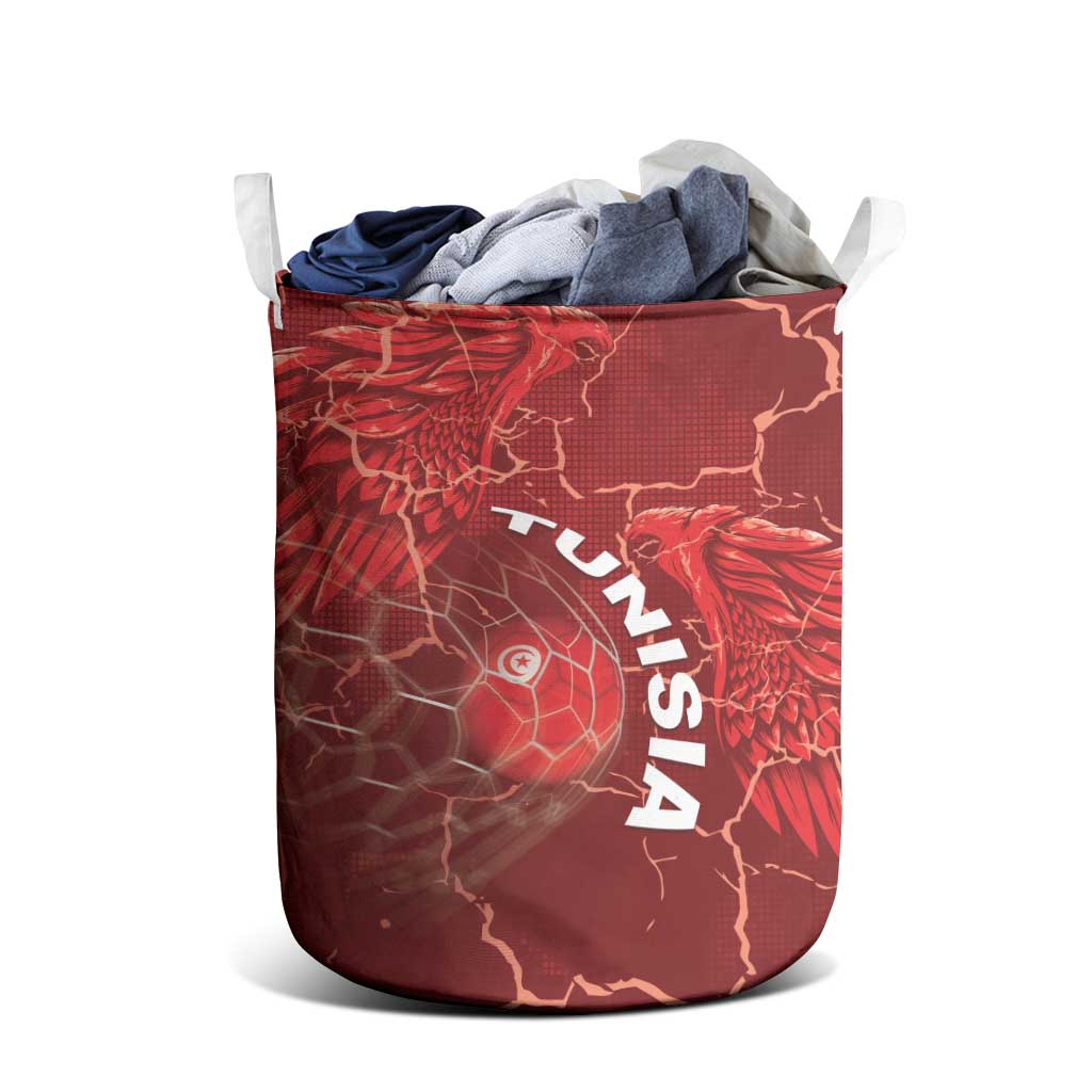 Tunisia Football Laundry Basket Eagle Cracked Texture Athletic