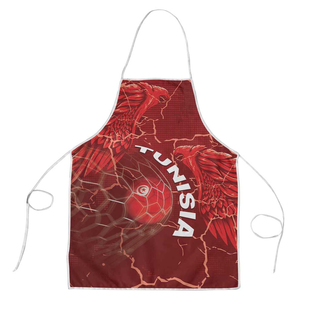 Tunisia Football Apron Eagle Cracked Texture Athletic