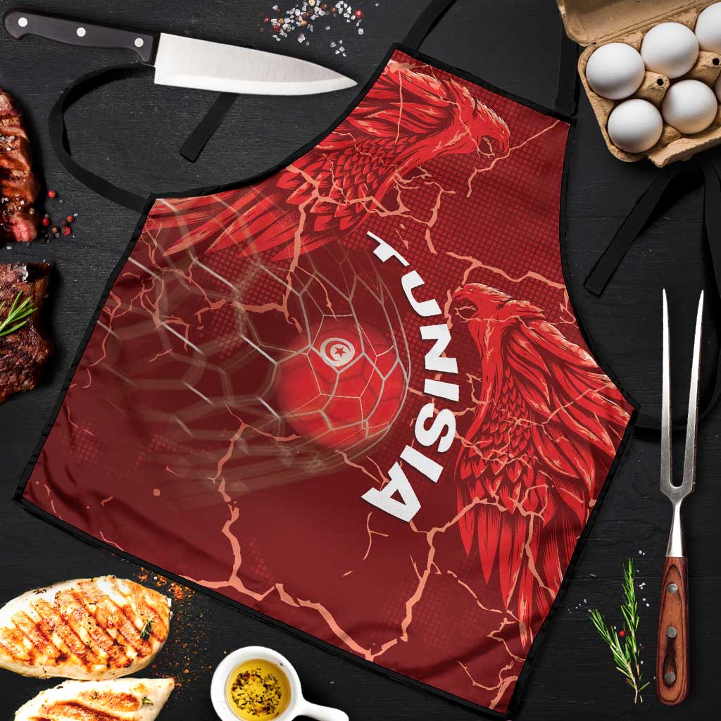 Tunisia Football Apron Eagle Cracked Texture Athletic