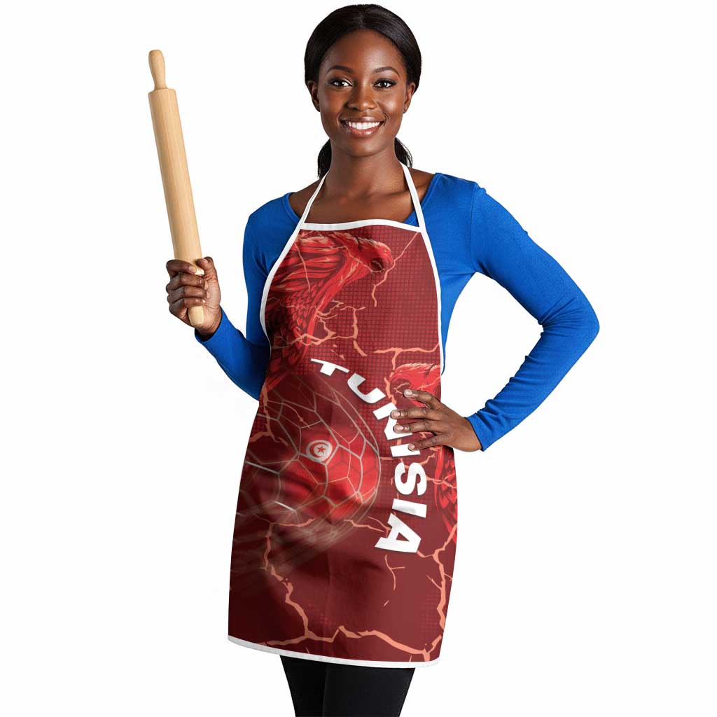 Tunisia Football Apron Eagle Cracked Texture Athletic