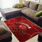 Tunisia Football Area Rug Eagle Cracked Texture Athletic