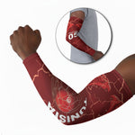 Custom Tunisia Football Arm Sleeves Eagle Cracked Texture Athletic