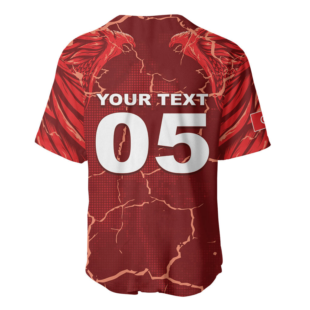 Custom Tunisia Football Baseball Jersey Eagle Cracked Texture Athletic