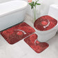 Tunisia Football Bathroom Set Eagle Cracked Texture Athletic