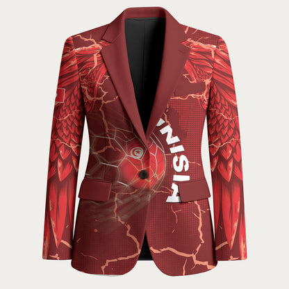 Custom Tunisia Football Blazer Eagle Cracked Texture Athletic