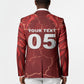 Custom Tunisia Football Blazer Eagle Cracked Texture Athletic