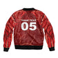 Custom Tunisia Football Bomber Jacket Eagle Cracked Texture Athletic