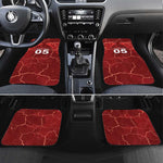 Custom Tunisia Football Car Mats Eagle Cracked Texture Athletic