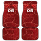 Custom Tunisia Football Car Mats Eagle Cracked Texture Athletic