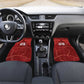 Custom Tunisia Football Car Mats Eagle Cracked Texture Athletic