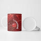 Custom Tunisia Football Ceramic Mug Eagle Cracked Texture Athletic