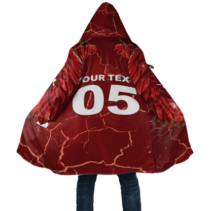 Custom Tunisia Football Cloak Eagle Cracked Texture Athletic