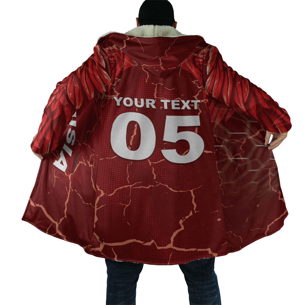 Custom Tunisia Football Cloak Eagle Cracked Texture Athletic