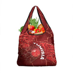 Tunisia Football Grocery Bag Eagle Cracked Texture Athletic