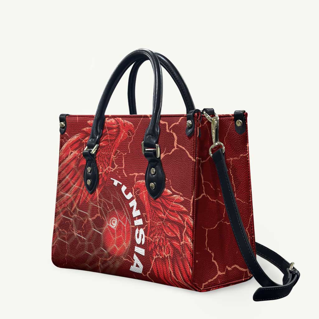 Tunisia Football Leather Bag Eagle Cracked Texture Athletic