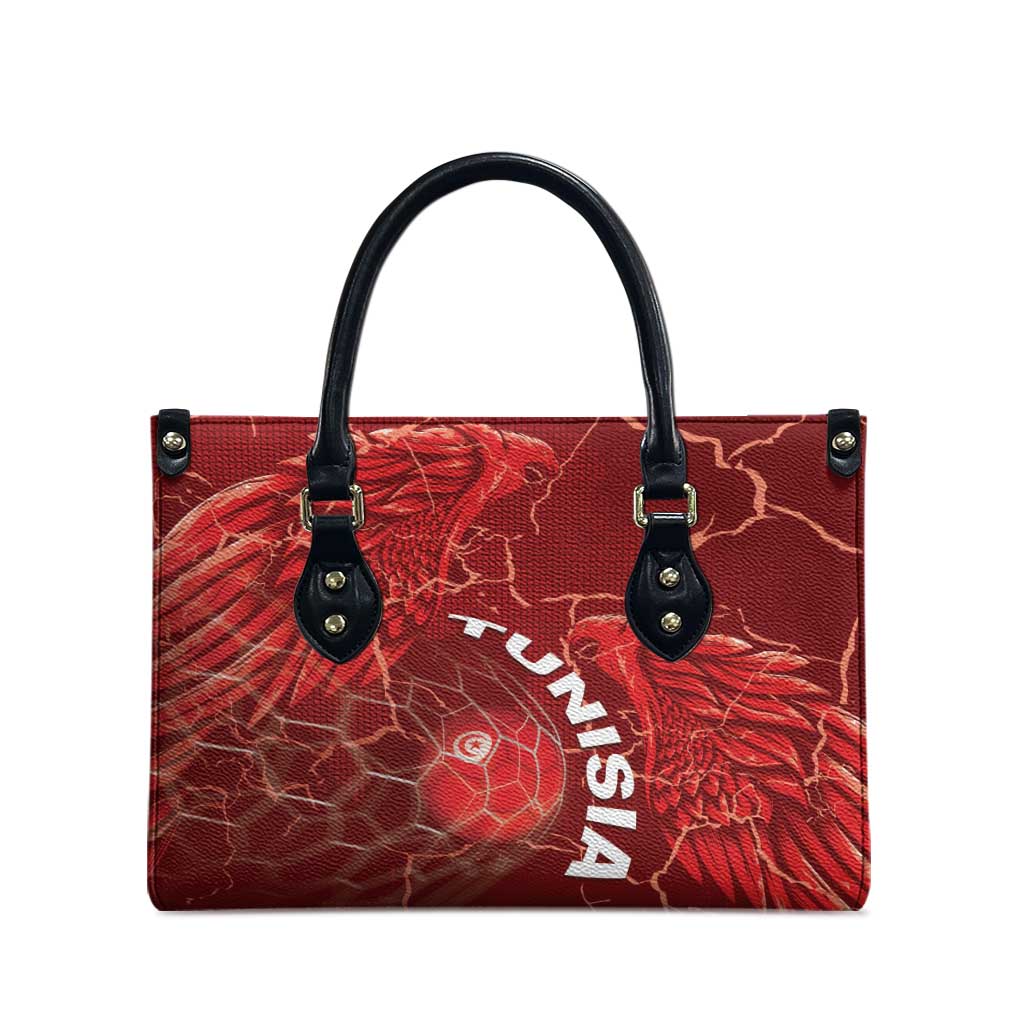 Tunisia Football Leather Bag Eagle Cracked Texture Athletic