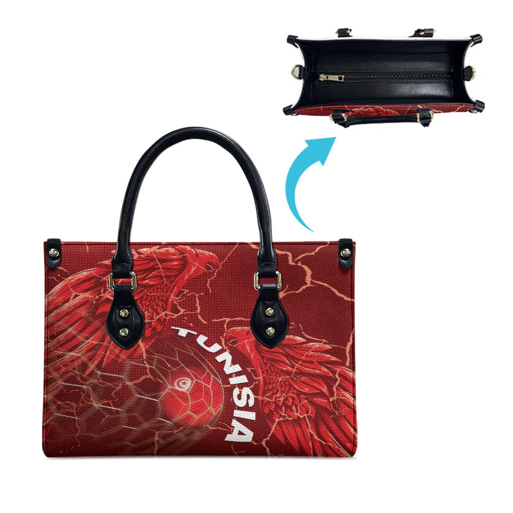Tunisia Football Leather Bag Eagle Cracked Texture Athletic