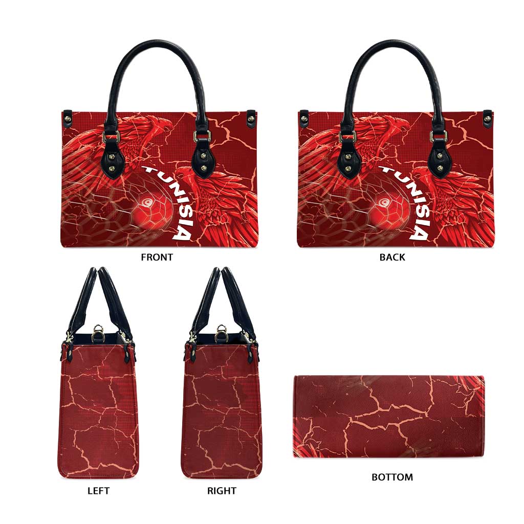Tunisia Football Leather Bag Eagle Cracked Texture Athletic
