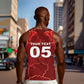 Custom Tunisia Football Men Tank Top Eagle Cracked Texture Athletic