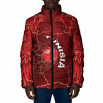 Custom Tunisia Football Padded Jacket Eagle Cracked Texture Athletic