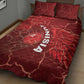 Tunisia Football Quilt Bed Set Eagle Cracked Texture Athletic