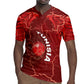 Custom Tunisia Football Rugby Jersey Eagle Cracked Texture Athletic
