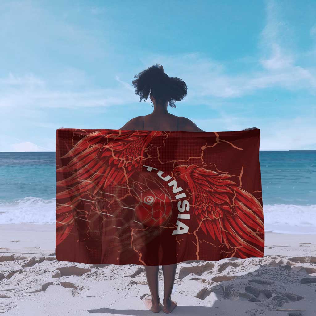 Tunisia Football Sarong Eagle Cracked Texture Athletic