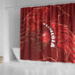Tunisia Football Shower Curtain Eagle Cracked Texture Athletic