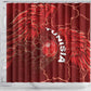 Tunisia Football Shower Curtain Eagle Cracked Texture Athletic